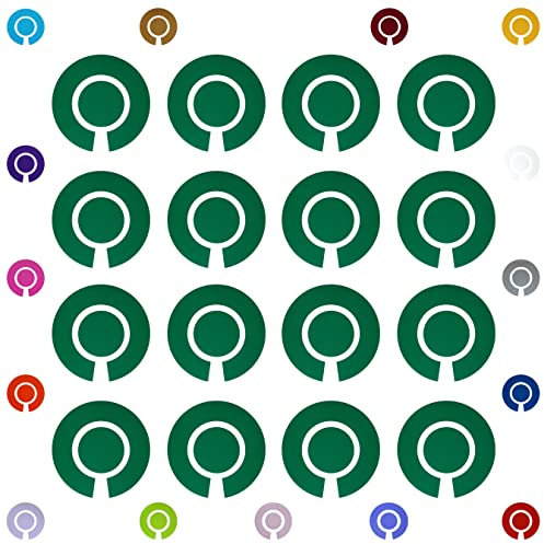 Acclaim Lawn Bowls Identification Stickers Markers 4 Full Sets Of 4 Self Adhesive Plain (Green)