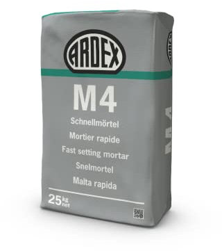 Ardex M 4 Schnellmörtel 25 kg/Trocken-Mörtel mit Frühfesteigenschaft zum Reparieren, Betonieren an Betonoberflächen
