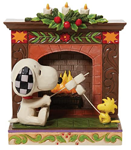 Enesco Jim Shore Peanuts Snoopy und Woodstock Kaminfigur, 11,4 cm, mehrfarbig