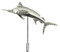 CreatedByJake F14 Marlin-Fisch aus feinem englischen Zinn an Krawattennadel, Mütze, Schal, Kragen, Mantel