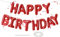 Red Happy Birthday Balloons, 16 Inch Foil Letters Balloons Banner Reusable Ecofriendly Materialfor Birthday Decorations and Party Supplies(with Ribbon)