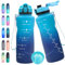 Expansea Trinkflasche 1L/500ml/ 700ml/1500ml Sportflasche, BPA-frei Tritan Trinkflasche Sport Auslaufsicher mit Zeitmarkierung - Wasserflasche für Fitness, Fahrrad, Outdoor, Yoga, Gym, Schule