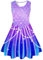 Belovecol Abito da Bambina Viola Sirena Senza Maniche Casual Vestito Estivo per Bambini 6-7 Anni