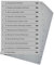 Ordnerregister für Rezepte, durchdachtes Register für DIN A4 Ordner, Rezeptordner für Küche, Backstube und Bar, lichtgrau