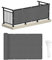 LOVE STORY Privacidad de Balcón y Pantallas 80x200cm Opaque Polyster(PES),Protección UV,Impermeable,Malla de Ocultación para Jardín Exterior,Resistente al Viento,con Ataduras de Cables,Antracita