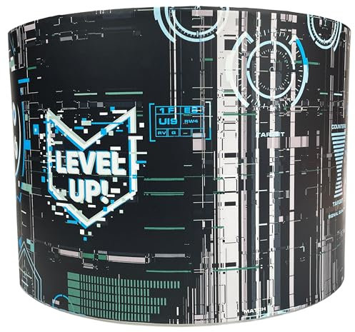 Gaming Lampshade for Ceiling & Table Lamps - Light Shade Perfect for Kids & Teens Gamer Room Decor, Boys & Girls Bedroom Accessories