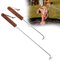 Bbq Pigtail alimentaire en forme de queue de cochon avec pointe pointue, crochet à viande en acier inoxydable pour bœuf haché, crochet pour griller, fumer, retourner, retourner les légumes et la