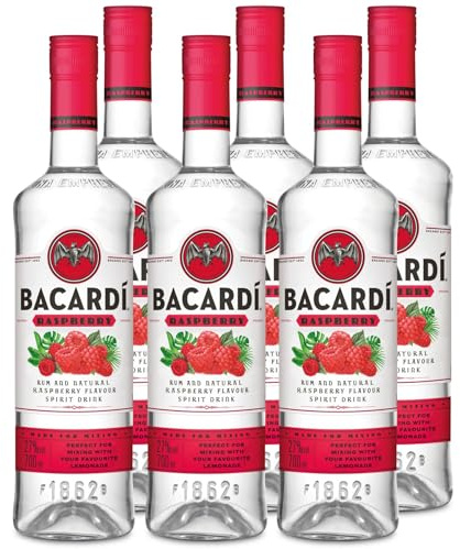 BACARDÍ Raspberry, White Rum Blended with Crisp Raspberry Flavours, Notes of Soft Raspberry and Tart, Juicy Citrus, 27% ABV, 70cl / 700 ml (packaging may vary) (Pack of 6)