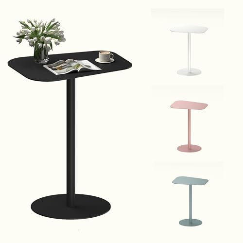 FLEXISPOT Outdoor Beistelltisch Gartenbeistelltisch für Garten, Schlafzimmer und Wohnzimmer Beistelltisch 50 x 38 x 65 cm für Sofa und Nachttisch, Stahl,Schwarz