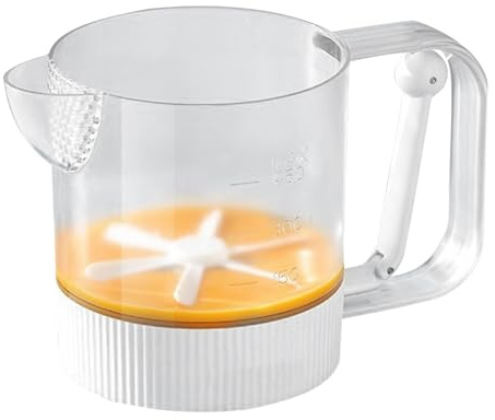 Egg Mixer Cup | Semi-automatic Whisk Cup with Manual Pressure Action for Eggs,Food Mixer With Down Press - for Bakery Restaurant