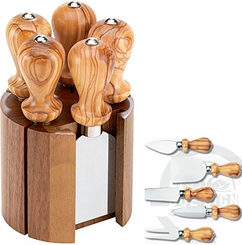 Due Cigni Mini coltelli da Formaggio, in Legno