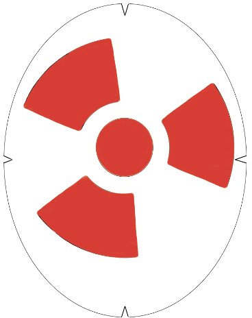 Tourna Fun Cross Symbol Schläger Schablone, Unisex, Nuke-S, durchsichtig