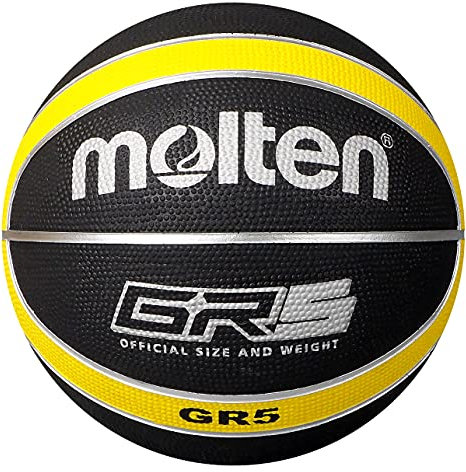 Molten Basketball, Größe 5, Schwarz/Gelb