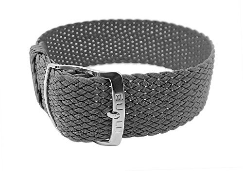 Eulit Panama Ersatzband Perlonband Textilband grau, geflochten, wasserfest 26623S, Stegbreite:20mm