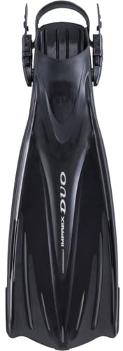 TUSA SF-0102 Imprex Duo Scuba Diving Fins, Medium, Black