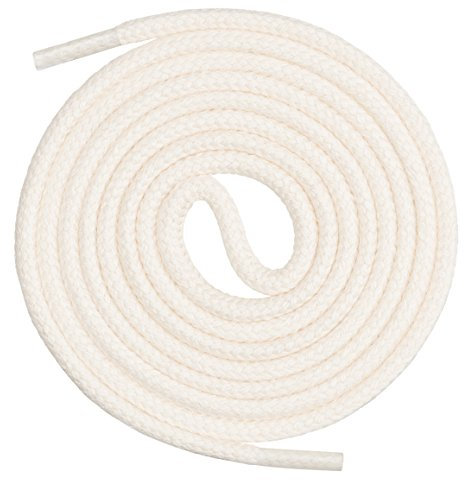Mount Swiss runde Premium-Schnürsenkel aus 100% Baumwolle - sehr reißfest Farbe Ecru Länge 130cm