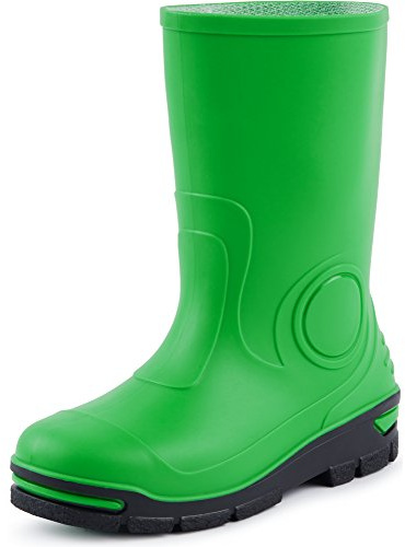 Ladeheid Gummistiefel Kinder Bequeme Regenschuhe Sommer hohe Regenstiefel für Jungen und Mädchen LARB012 (Grün, 25 26 EU)