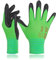 DEX FIT Guantes de Trabajo, Ajuste Cómodo Elástico 3D, Buen Agarre, Recubrimiento de Espuma Duradero de Nitrilo, Táctil, Lavable en la Lavadora, Fino y Ligero, Verde 9 (L) 3 Pares