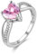 Uloveido Lab Rosa Diamant Prinzessin Krone Promise Ring für Teen Mädchen mit CZ Steinen Y3051