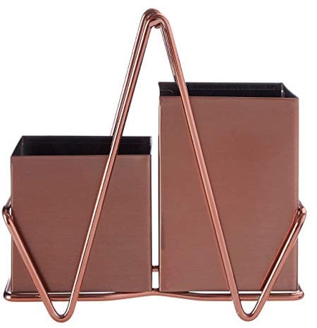Premier Housewares Cutlery Caddy, Stainless Steel, Rose Gold, One Size