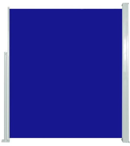 vidaXL Auvent Latéral Rétractable 160x500cm Bleu Jardin Balcon Brise-Vue Store