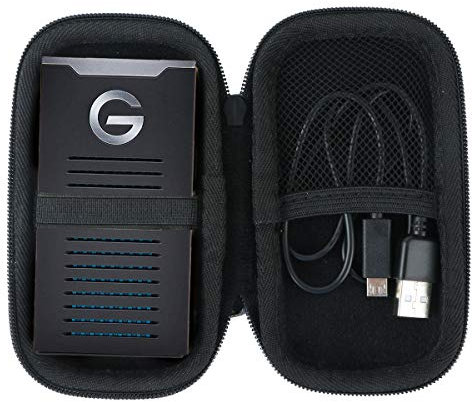 Khanka Hart Tasche Hülle für G-Technology G-Drive Mobile SSD R-Series 500GB 1TB 2TB Etui Case.(nur Tasche)