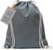 Baumwoll Turnbeutel 1 Stück 38 x 42 cm Sportbeutel - Rucksack Stofftasche Bag, Beutel, Baumwollbeutel, Jutebeutel OEKO-TEX® geprüft Stoffbeutel Damen & Herren, Kinder Gym Sack zum bemalen in Grau