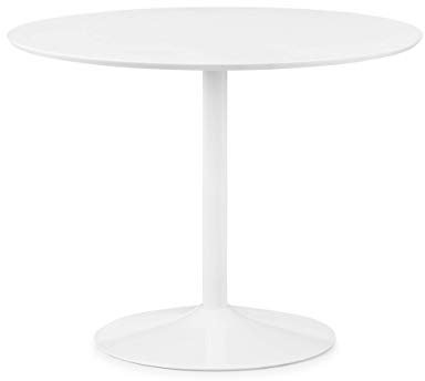 Julian Bowen Blanco Tisch, rund, mit Standfuß, weiß