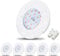 Allesgute LED Einbaustrahler Flach 230V 5W WarmWeiß LED Spot Set 500lm Mini Rund Slim Weiß IP44 Bad Einbauleuchte 30mm Einbautiefe Spots für Badezimmer, Küche, Wohnzimmer, 6er Set