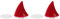 Agoky 2 x Motorrad Helm Hörner Eckdekoration Weiche Saugnapfpaste Typ Motorradhelm Umbauzubehör Motorradhelm Hörner Helm-Dekoration Zubehör Rot One Size
