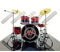 SLAYER Mini Drum Kit Tom Araya Kerry King Raining Blood Black Metal Tribute Miniaturen Rock 25cm Modellskala 1:4 Sammelbox Set Schlagzeug Modell-Sammlung