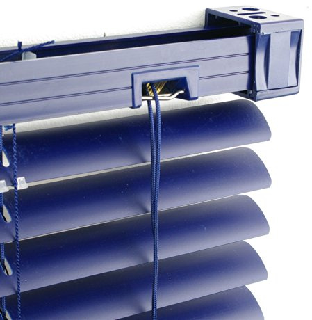 WR-Design PVC Jalousie Dunkel Blau Orient - Breite 50 bis 120 cm - Höhe 160/220 cm - Tür Fenster Rollo Kunststoff Jalousette Fensterjalousie Lamellen Plastik (60 x 160 cm)