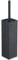 BGL Square Toilet Brush with Holder,Stainless Steel 304 Rubber Painted Toilet Bowl Brush and Holder for Bathroom,2 Cleaner Brush Heads,Black