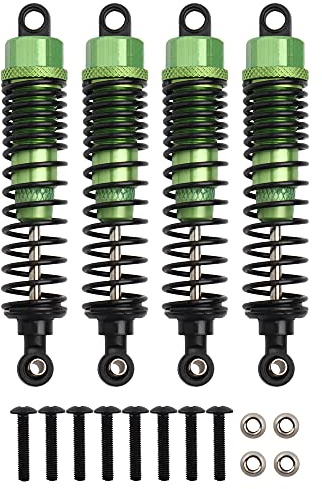 GDOOL RC Stoßdämpfer vorne und hinten, Aluminium, 98 mm, verstellbar, montierte Federung für 1:10 Redcat HSP 94166 94106 94107 94155 94170 Buggy Truck Crawler verbesserte Hop-Up-Teile (grün)