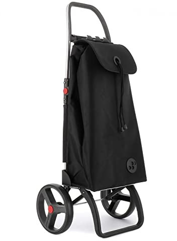 Klappbarer Einkaufstrolley Rolser I-Max MF 2 große Räder - Schwarz