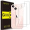 QULLOO Protector de Pantalla Trasera para iPhone 13, [2 Piezas] 9H Dureza Anti-Huellas Cristal Templado Trasera de Vidrio para iPhone 13 6.1