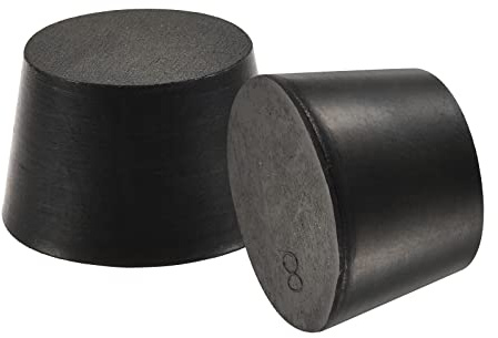 sourcing map Reagenzgläser aus Gummi, konisch, 33 mm bis 41 mm, Schwarz, für Labor und Zuhause, 5 Stück