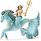 schleich BAYALA | Meerjungfrau Eyela auf Unterwasserpferd 70594 | mit Dreizack | detailgetreue Figuren | tolles Geschenk für Mädchen und Jungen | Spielfigur ab 5 Jahren | Set aus 3 Teilen