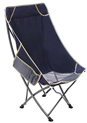 Yadlan Campingstuhl Kleines Packmaß Ultraleicht, Angelstuhl Karpfenstuhl, Klappbarer Tragbar Camping-StüHle, Multifonctionnel Klappstuhl Camping mit Seitentasche, 1er Set