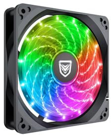 Nfortec Krater ventilador ARGB 120mm ultra silencioso 20dB 3 pines alto flujo de aire color negro