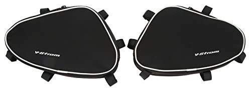 Qiilu Motorrad Schwingentasche Seitentaschen, 2 STÜCKE Motorradrahmen Sturzbügel Tasche Reparaturwerkzeug Platzierungspaket Ersatz für Suzuki V‑Strom DL650 DL1000
