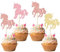 Gyufise 24Pcs Unicorn Cupcake Toppers Colorful Glitter Unicorn Horse Cupcake Food Picks Baby Shower Wedding Kids Birthday Party Cake Decorations Supplies Mixed Colors