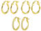 Ohrringe Creolen Gold, 3Paar Damen Ohrringe Gold Set Silber 925 Creolen Oval Klein Gold Creolen Set Hypoallergen Schlafen Kreolen 14K Vergoldet Creolen Oval Gefaltete Ohrringe Schmuck Damen Männer