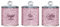 BML Silver Diamond Crushed Pink Tea Sugar Coffee Canisters Jars Kitchen Sparkle | Silver Trimmings Kitchenware Storage Crystal Containers Filled Black Writing