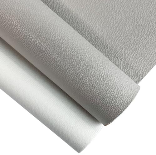 XHT Hochwertiges Wasserdichtes Kunstleder 30 x 135 cm, Polsterstoff Stoff, Leder Patch, für Sofas, Autositze, Bürostühle, Ledertaschen, Bezugsstoff (Grau)