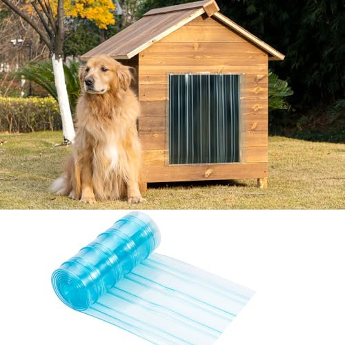 Uross Dog Door Replacement Flaps - 10.8 FT x 7.9 in Weather Resistant PVC Doggie Door Flap for Large Dog House