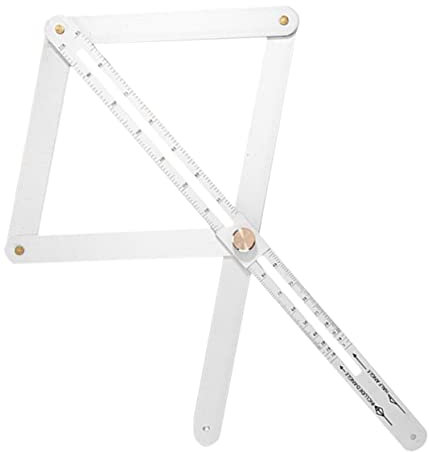 OSALADI Équerre Rapporteur Multifonctions En Acier Inoxydable 38X24Cm Outil De Mesure D'Angle Pour Menuiserie Travail Du Bois Et Décoration