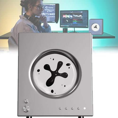 DPQYJPP Altavoz de Fluido magnético, Altavoz Bluetooth táctil con Sonido Envolvente 360°, Sistema de Audio de Cine en casa, Altavoz de Fluido magnético Venom Box Altavoz de Audio Bluetooth,Grey