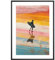 MJ-GRAPHICS® - Poster buntes Surf Beach Motiv - Wandbild Din A3 in Galerie Qualität 300g dickes Posterpapier - Surfer am Strand - Küchen & Wohnzimmer Bilder - ohne Bilderrahmen