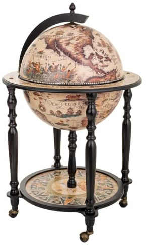 Wanderlust deco Flaschenregal-Set Globus Terraqueo